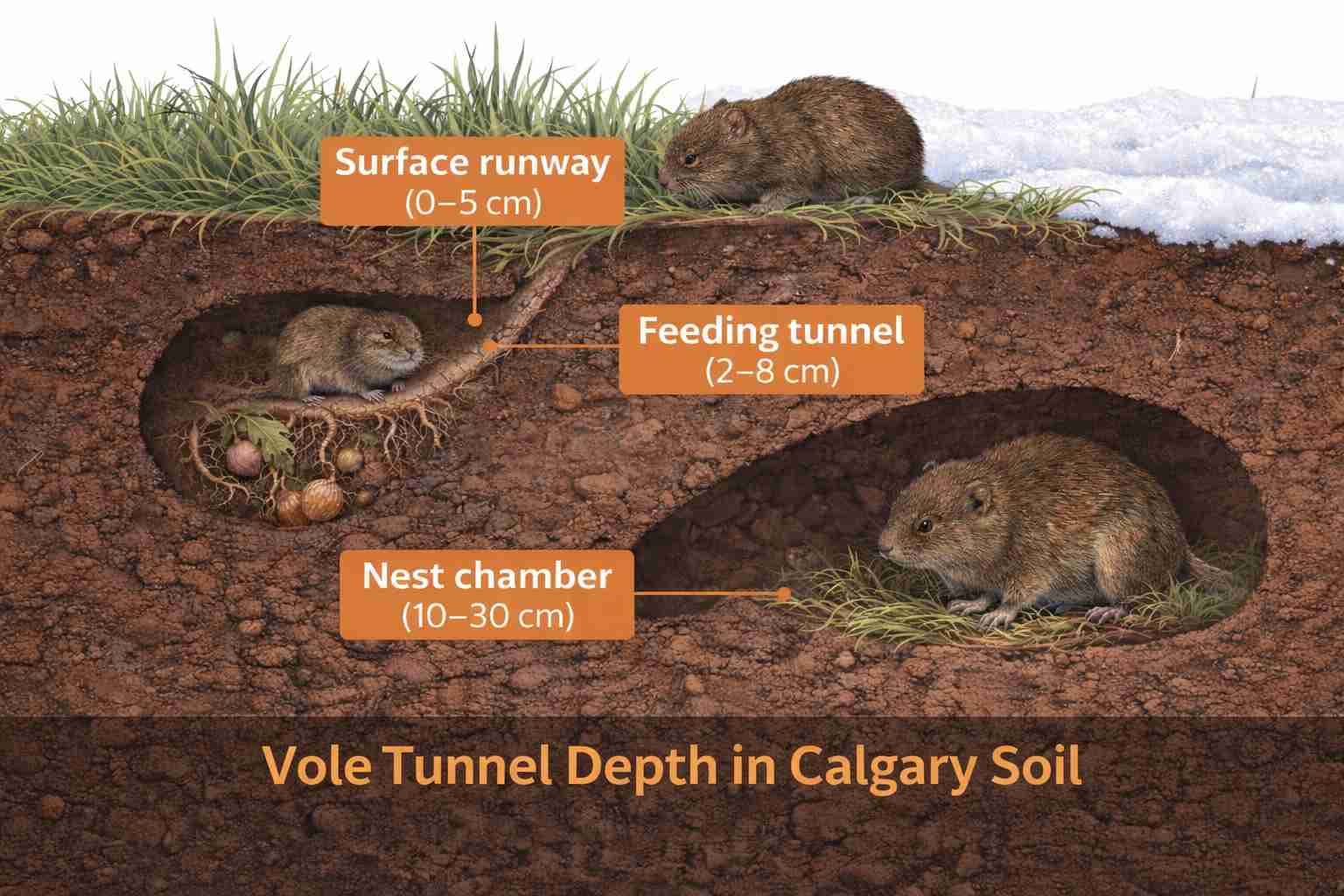 How Deep Do Vole Tunnels Go in Calgary Soil