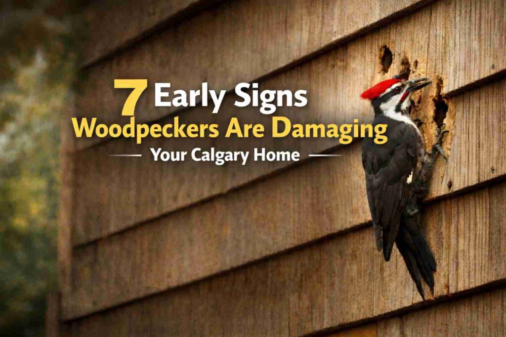 7 Early Signs Woodpeckers Are Damaging Your Calgary Home