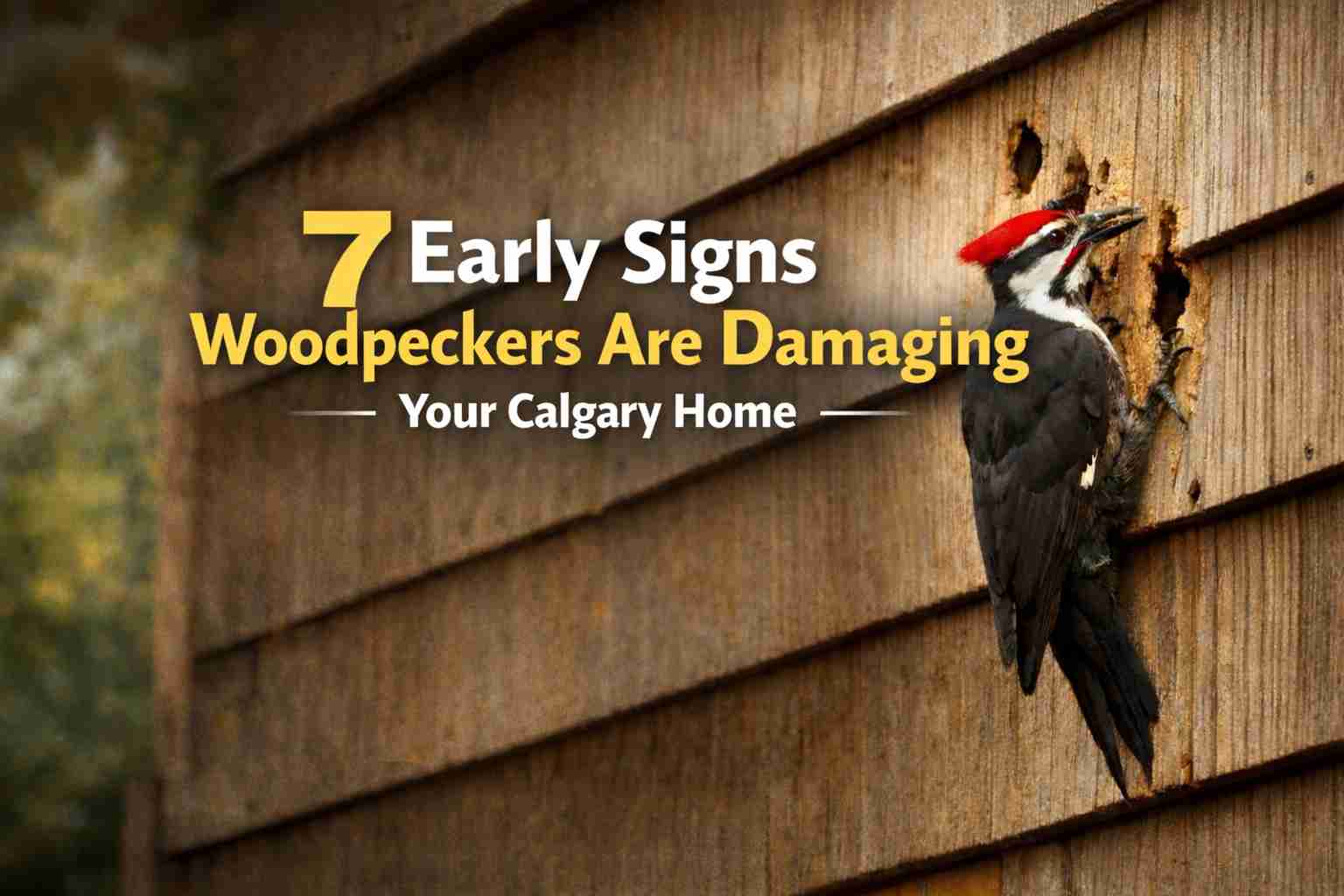7 Early Signs Woodpeckers Are Damaging Your Calgary Home