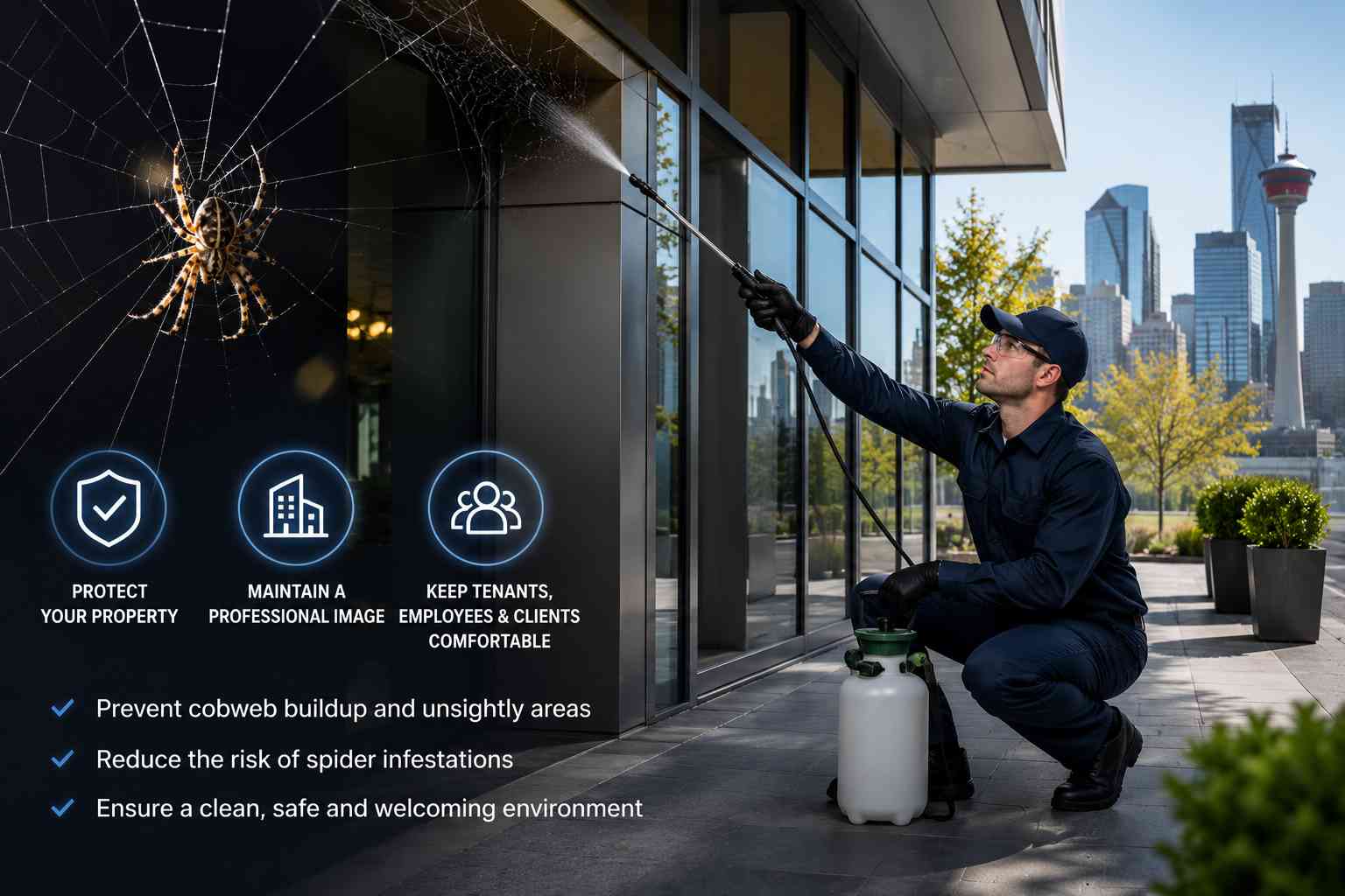Why Routine Spider Control Matters for Commercial Buildings in Calgary
