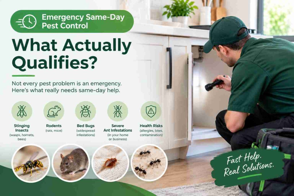 Emergency & Same-Day Pest Control: What Actually Qualifies